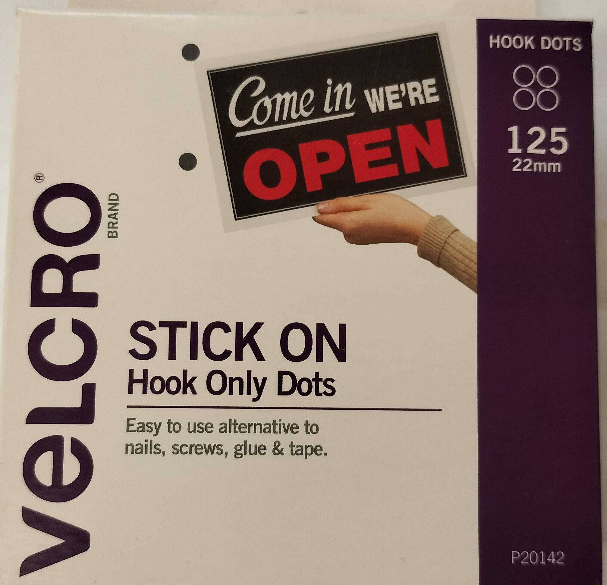 Velcro Spot Hook Only, 124 Per Box